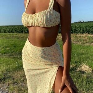 Princess Polly Cream Floral Set